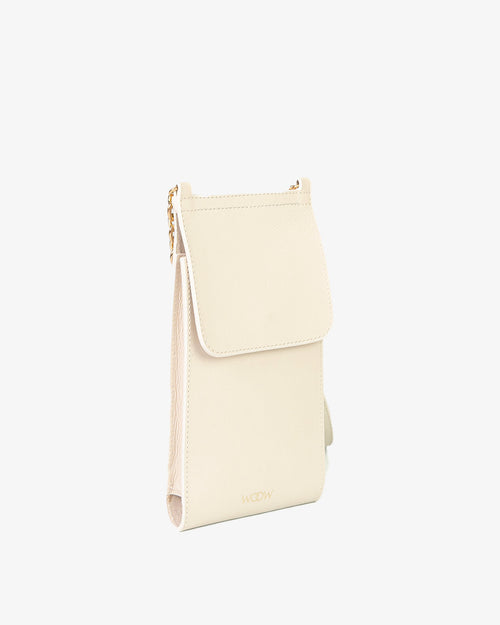 Porta Celular Jade Couro Off White WOOW