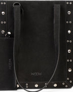 Bolsa Tote Vertical Giulia Couro Camurça Preto WOOW
