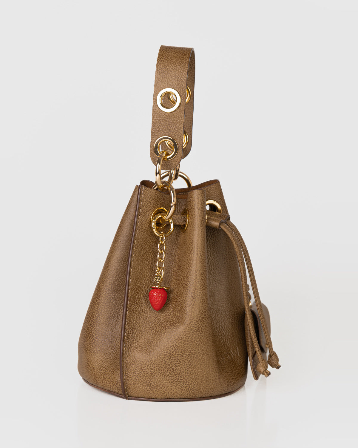 Bolsa Bucket Livia em Couro Oliva WOOW