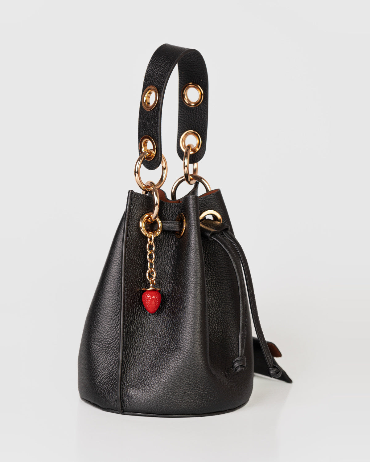 Bolsa Bucket Livia em Couro Preto WOOW