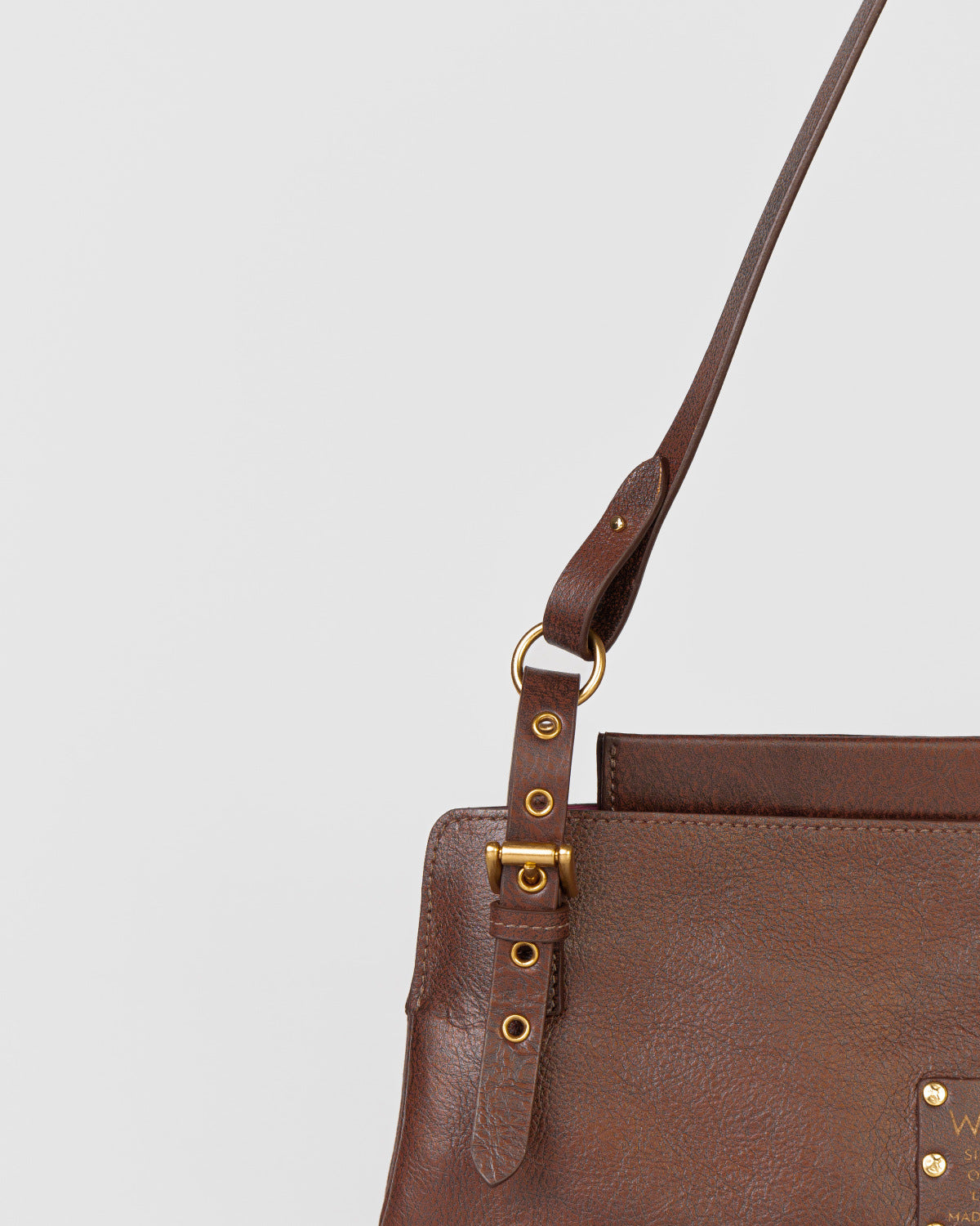 Bolsa Média Selene em Couro Camel WOOW