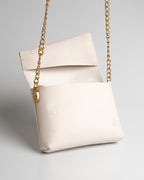 Bolsa Pequena Aya Couro Off White WOOW