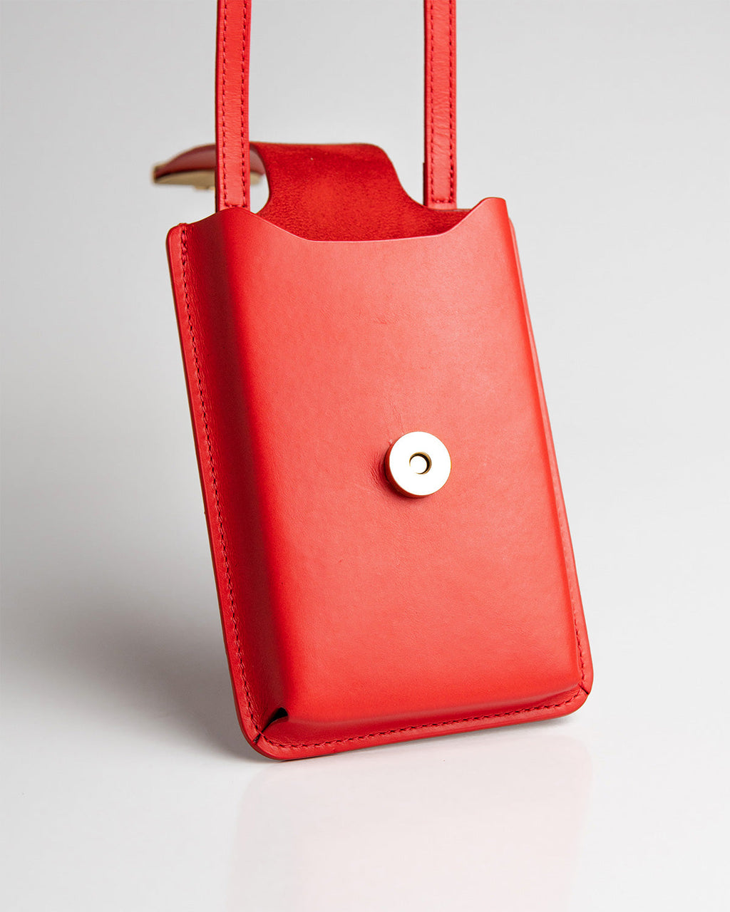 Porta Celular Luiza Couro Vermelho WOOW