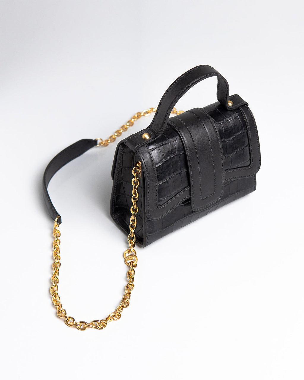 Bolsa Pequena Sophia Couro Preto WOOW