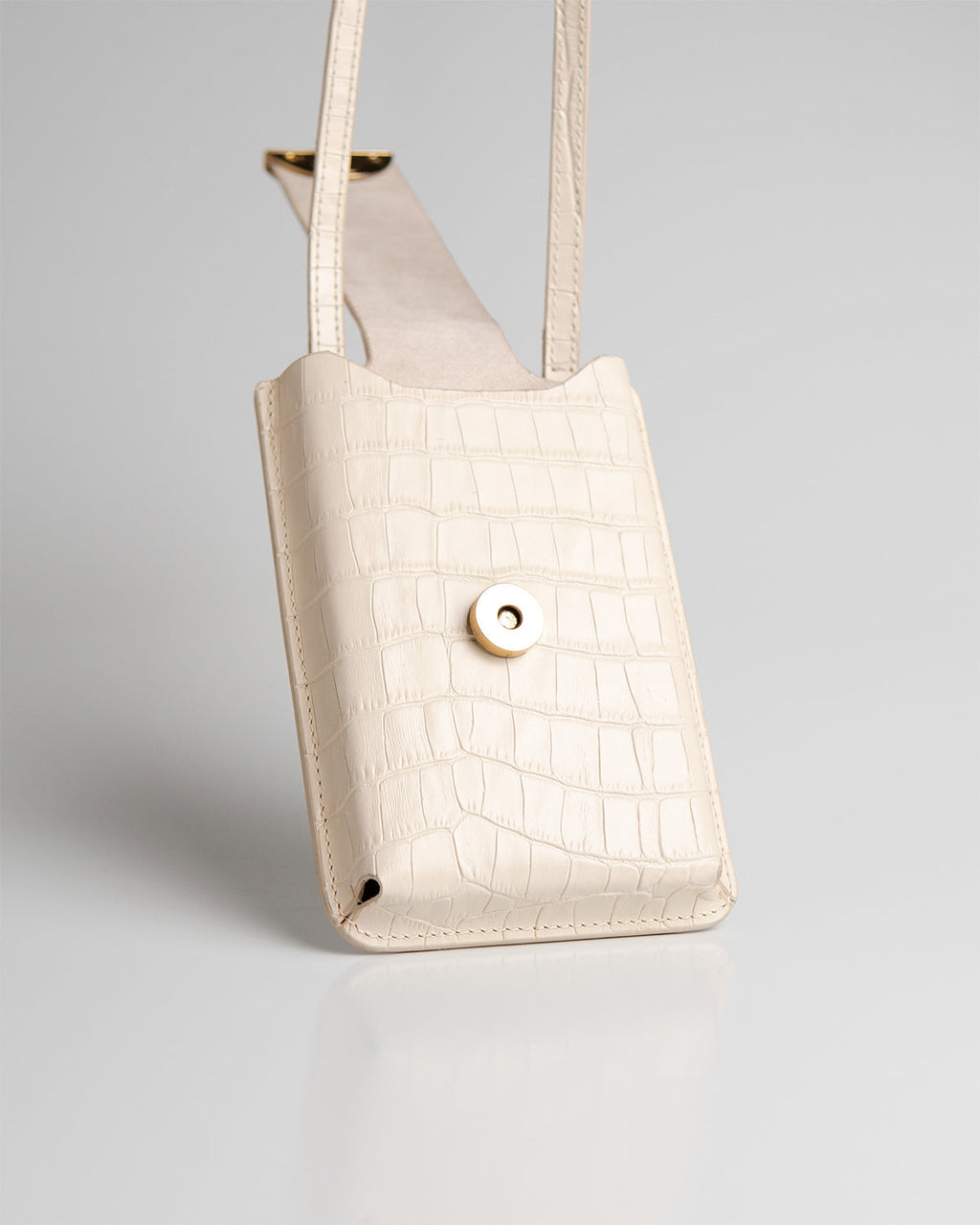 Porta Celular Luiza Couro Off White WOOW