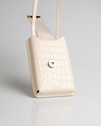 Porta Celular Luiza Couro Off White WOOW