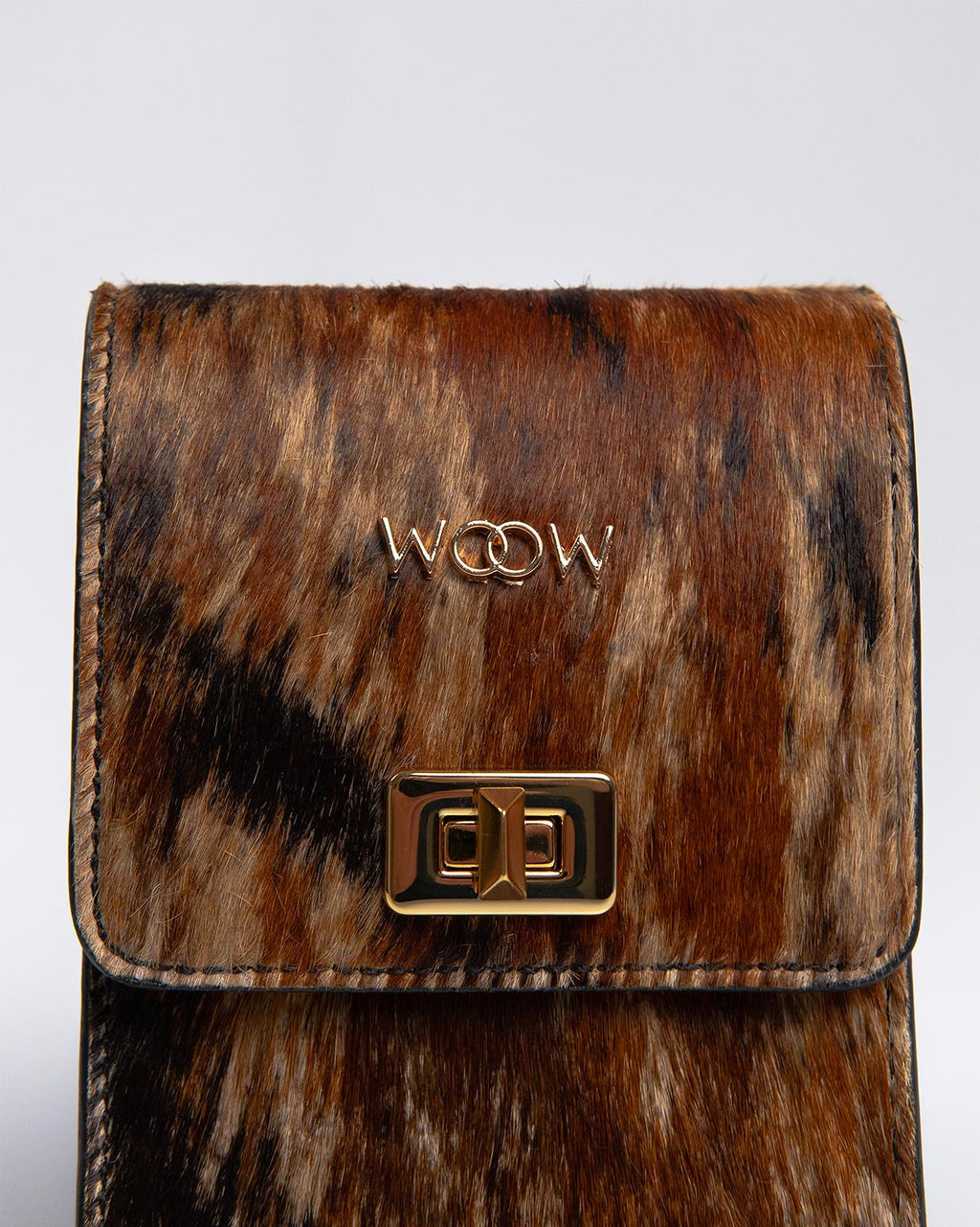 Bolsa Pequena Emily Couro Animal Print WOOW