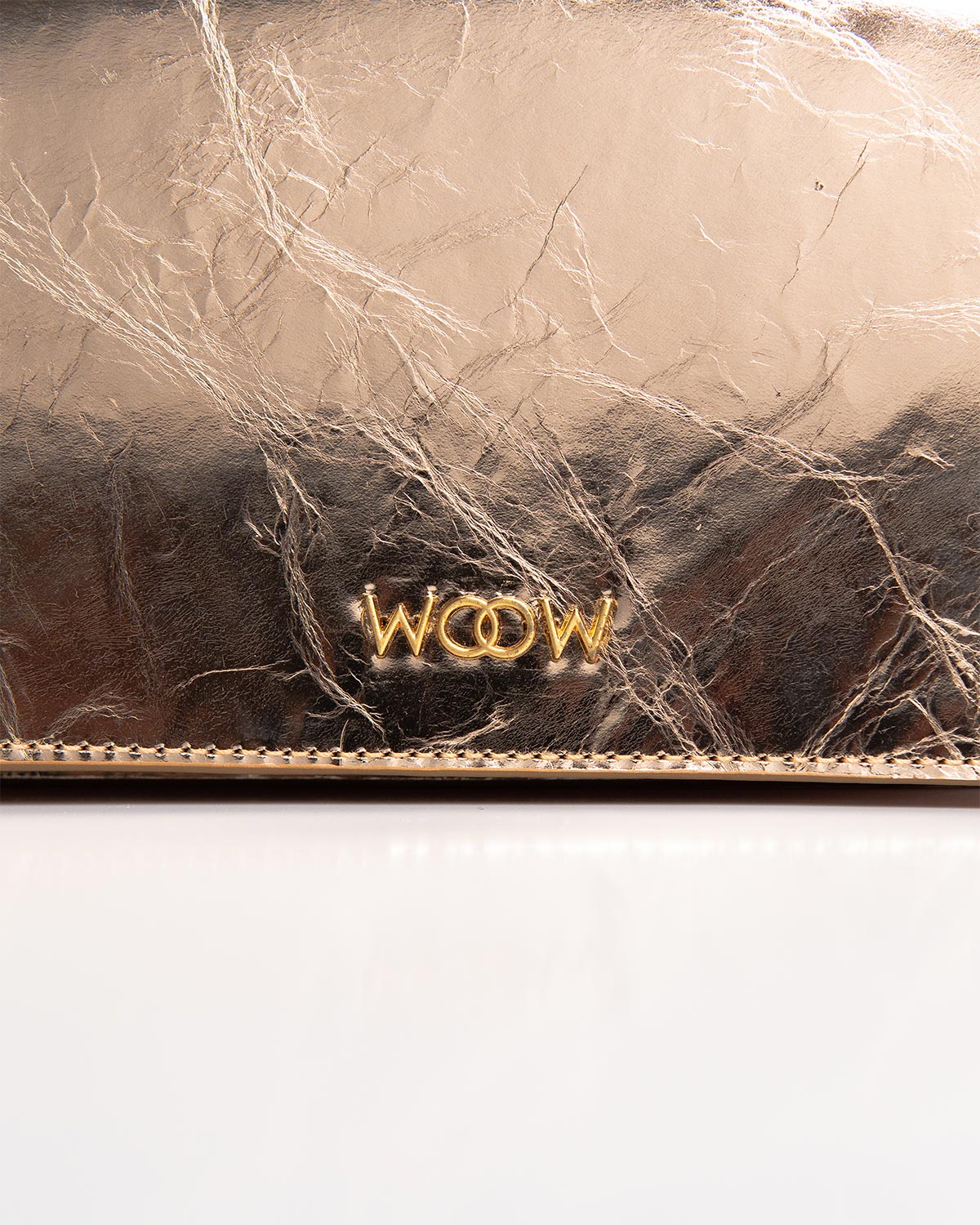 Bolsa Pequena Aura Couro Gold WOOW