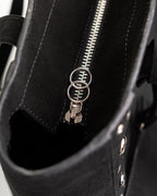 Bolsa Tote Vertical Giulia Couro Camurça Preto WOOW