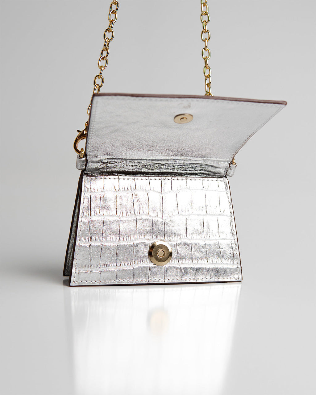 Bolsa Micro Camila com Cinto Couro Silver WOOW