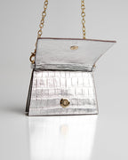 Bolsa Micro Camila com Cinto Couro Silver WOOW