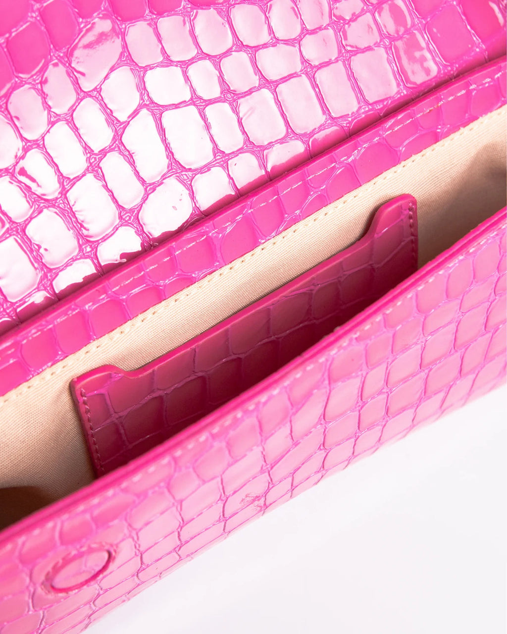 Bolsa Média Giovana Couro Rosa Pink WOOW
