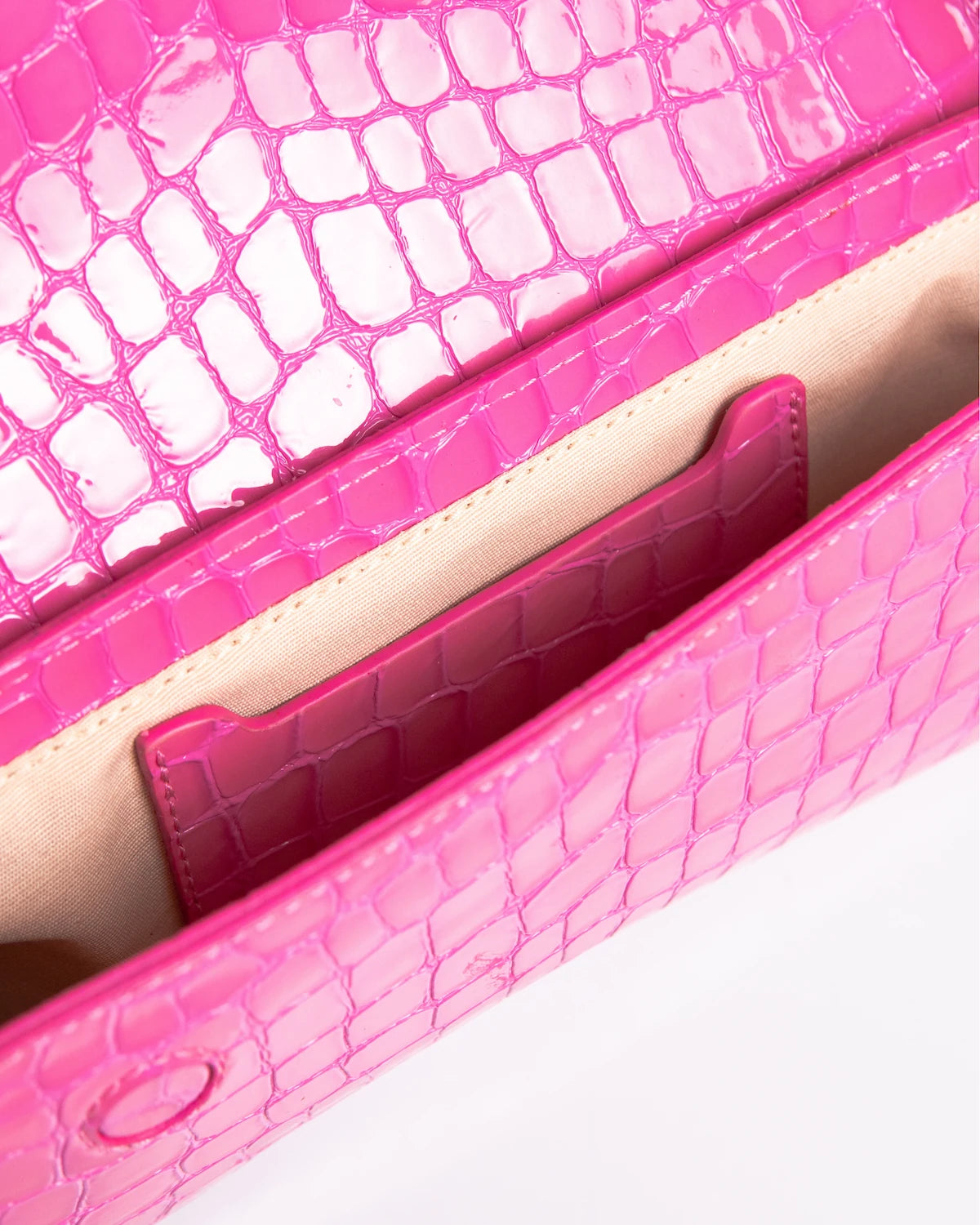 Bolsa Média Giovana Couro Rosa Pink WOOW