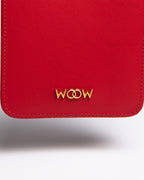 Porta Celular Luna Couro Vermelho WOOW