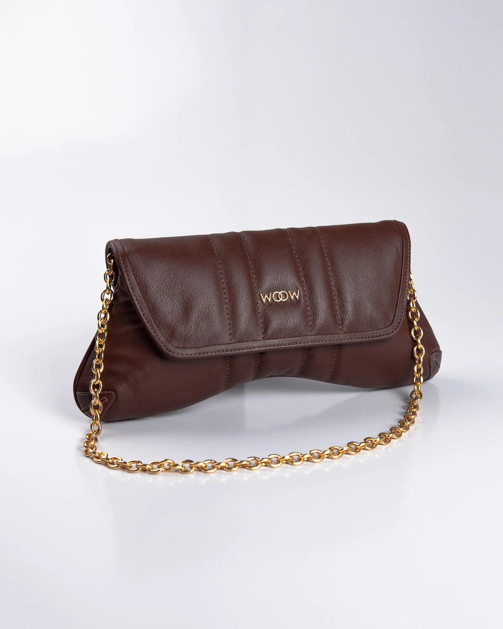 Bolsa Média Agatha Couro Café WOOW