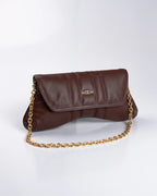 Bolsa Média Agatha Couro Café WOOW