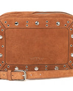 Bolsa Tiracolo Média Dara Couro Camurça Camel WOOW