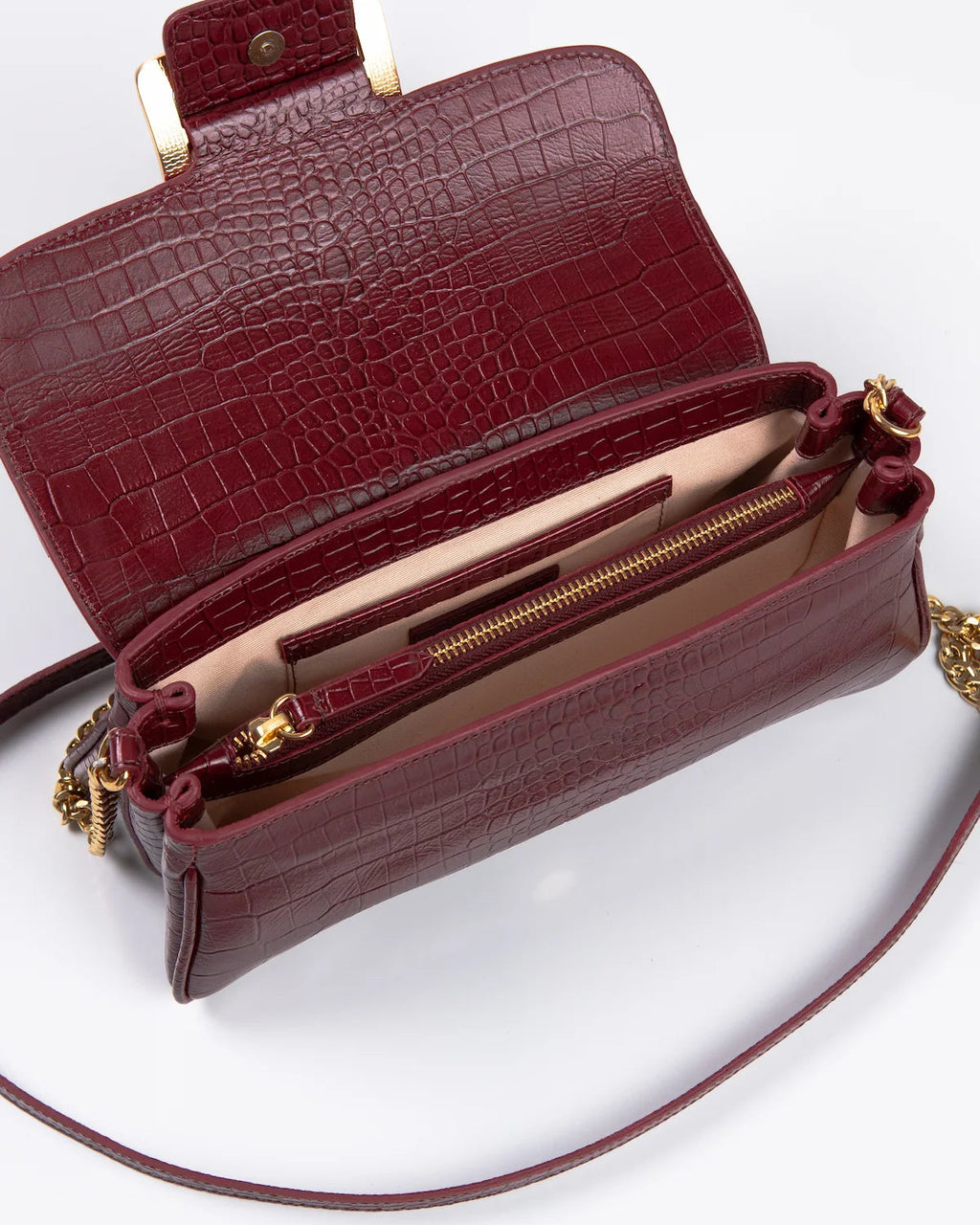 Bolsa Média Charlote Couro Bordô WOOW