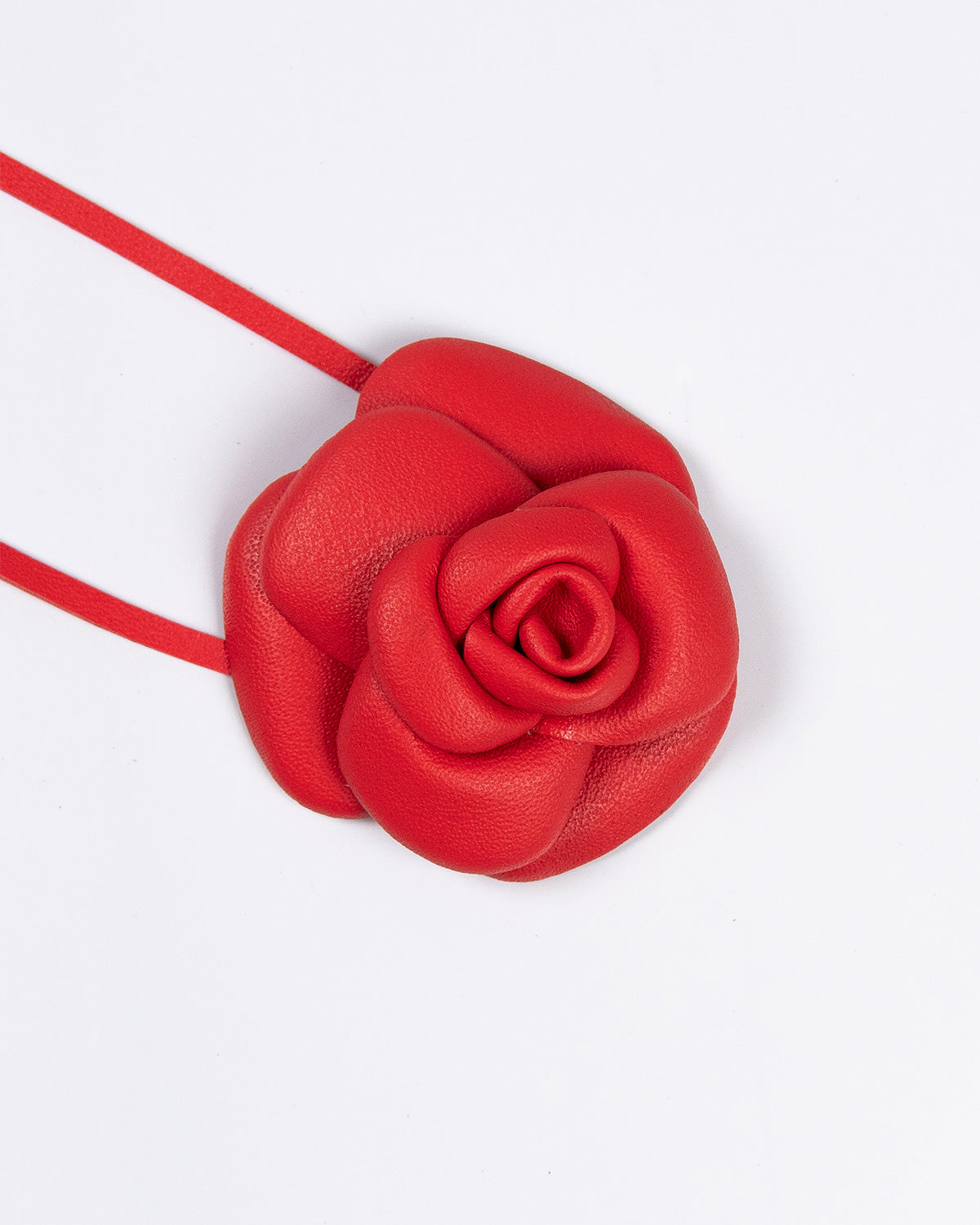 Flor Confidence Couro Vermelho WOOW