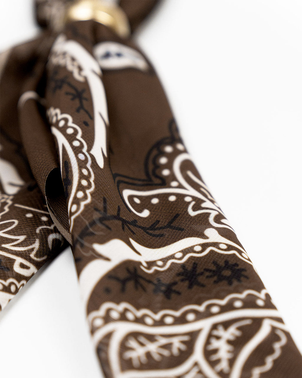 Lenço Voal Paisley Marrom WOOW