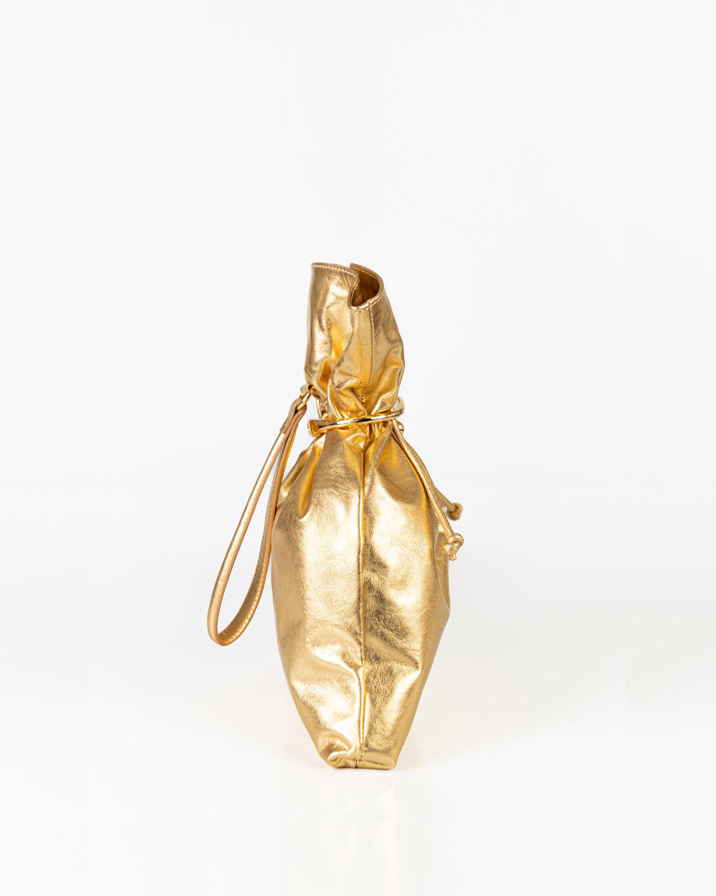 Bolsa Média Rafaela Couro Gold Com Bracelete WOOW