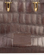 Bolsa Tote Gaia Couro Giant Croco Café WOOW