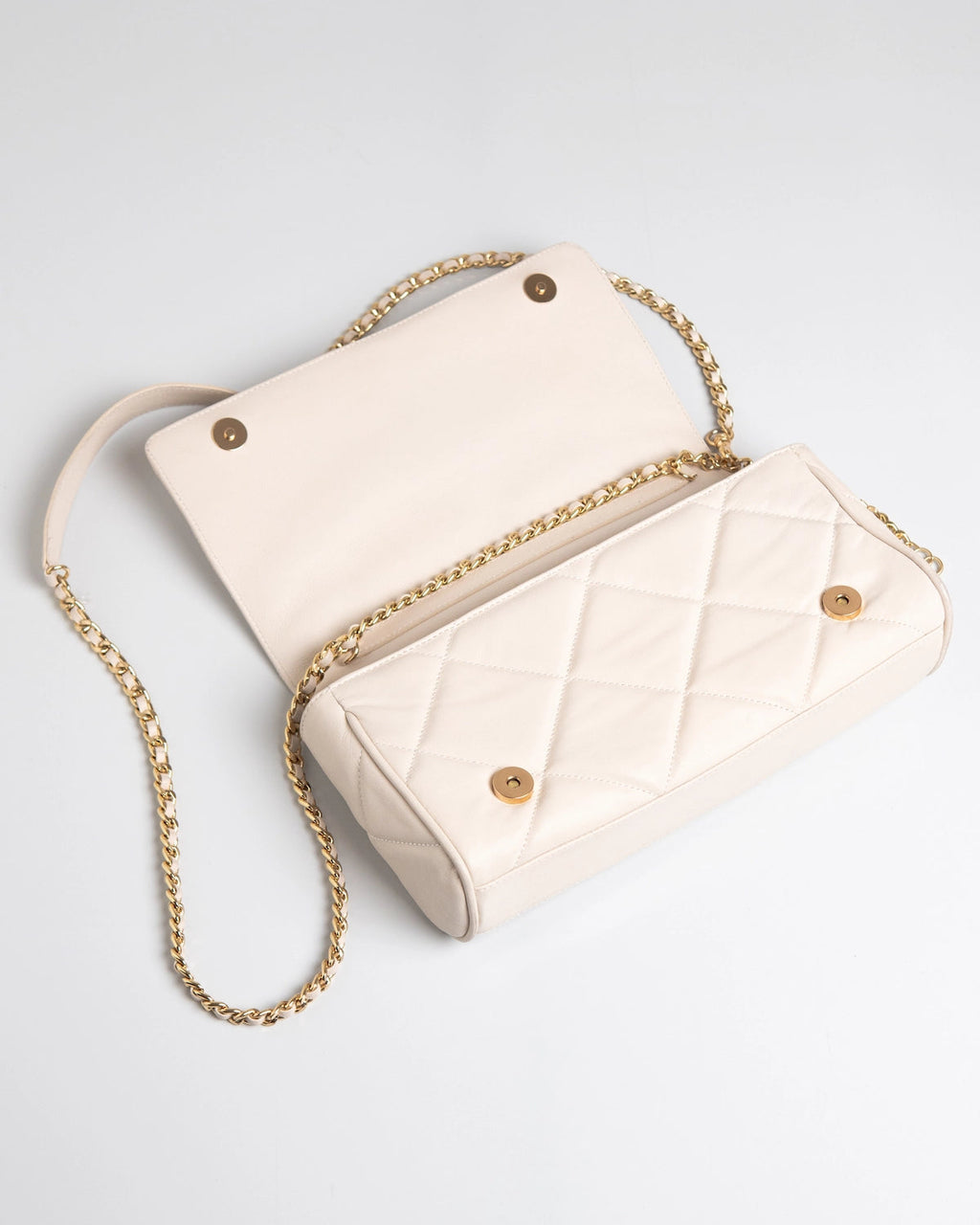 Bolsa Média Serena Couro Off White WOOW