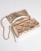 Bolsa Média Serena Couro Metalizado Gold WOOW