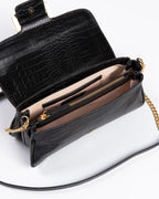 Bolsa Média Charlote Couro Preto WOOW