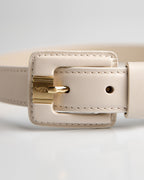 Cinto Eva Couro Off White WOOW