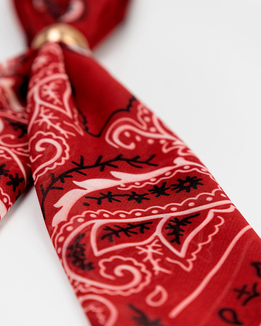 Lenço Voal Paisley Vermelho WOOW