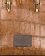 Bolsa Tote Gaia Couro Giant Croco Camel WOOW