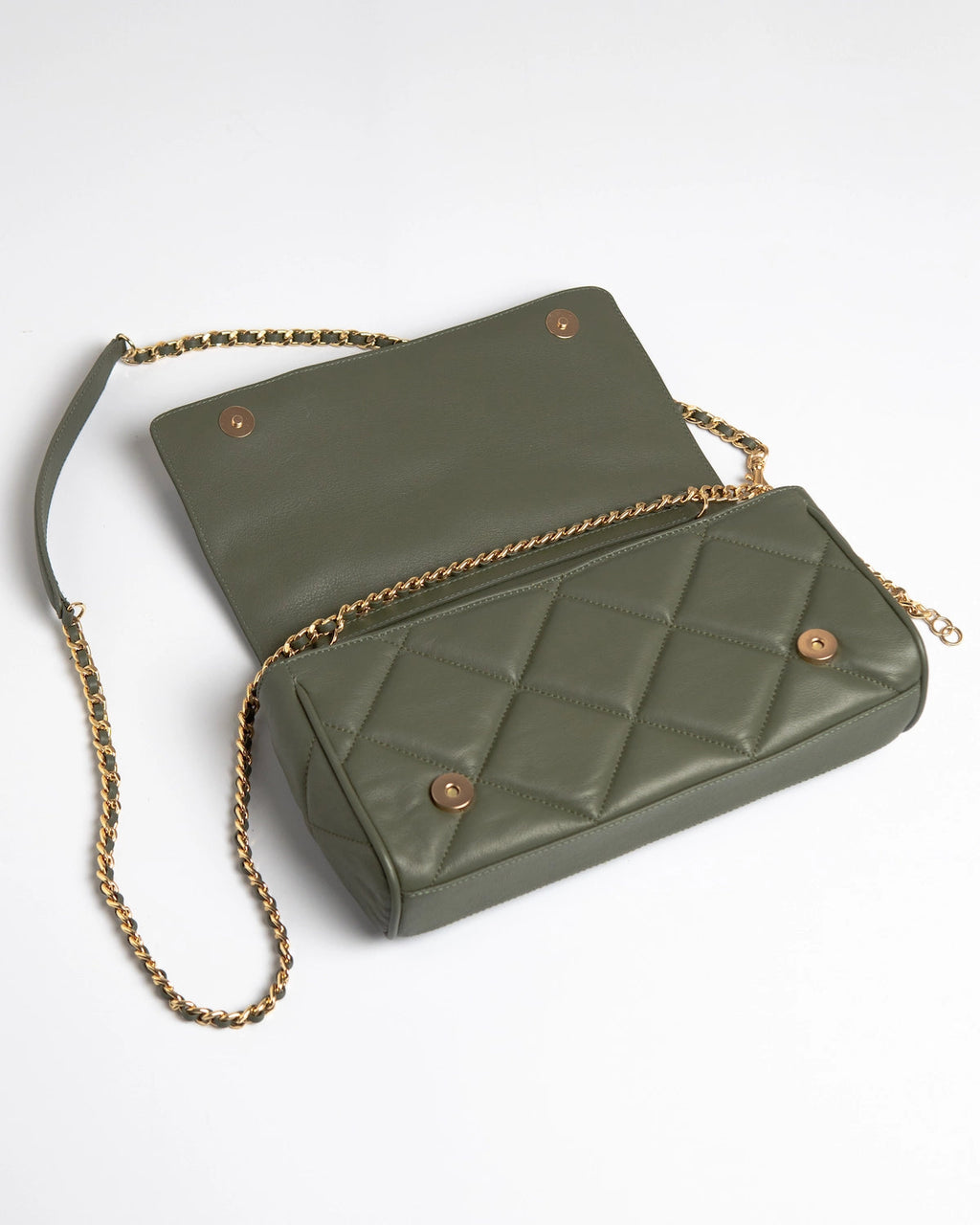Bolsa Média Serena Couro Verde WOOW