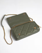 Bolsa Média Serena Couro Verde WOOW