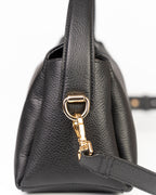 Bolsa Média Clarice em Couro Preto WOOW