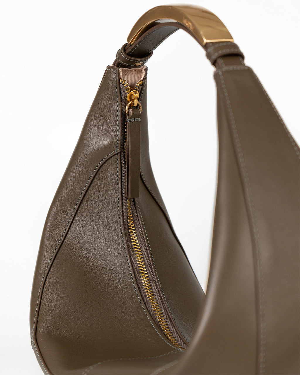Bolsa Média Donatella Couro Dark Pewter WOOW
