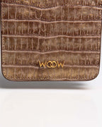Porta Celular Luna Couro Gold WOOW