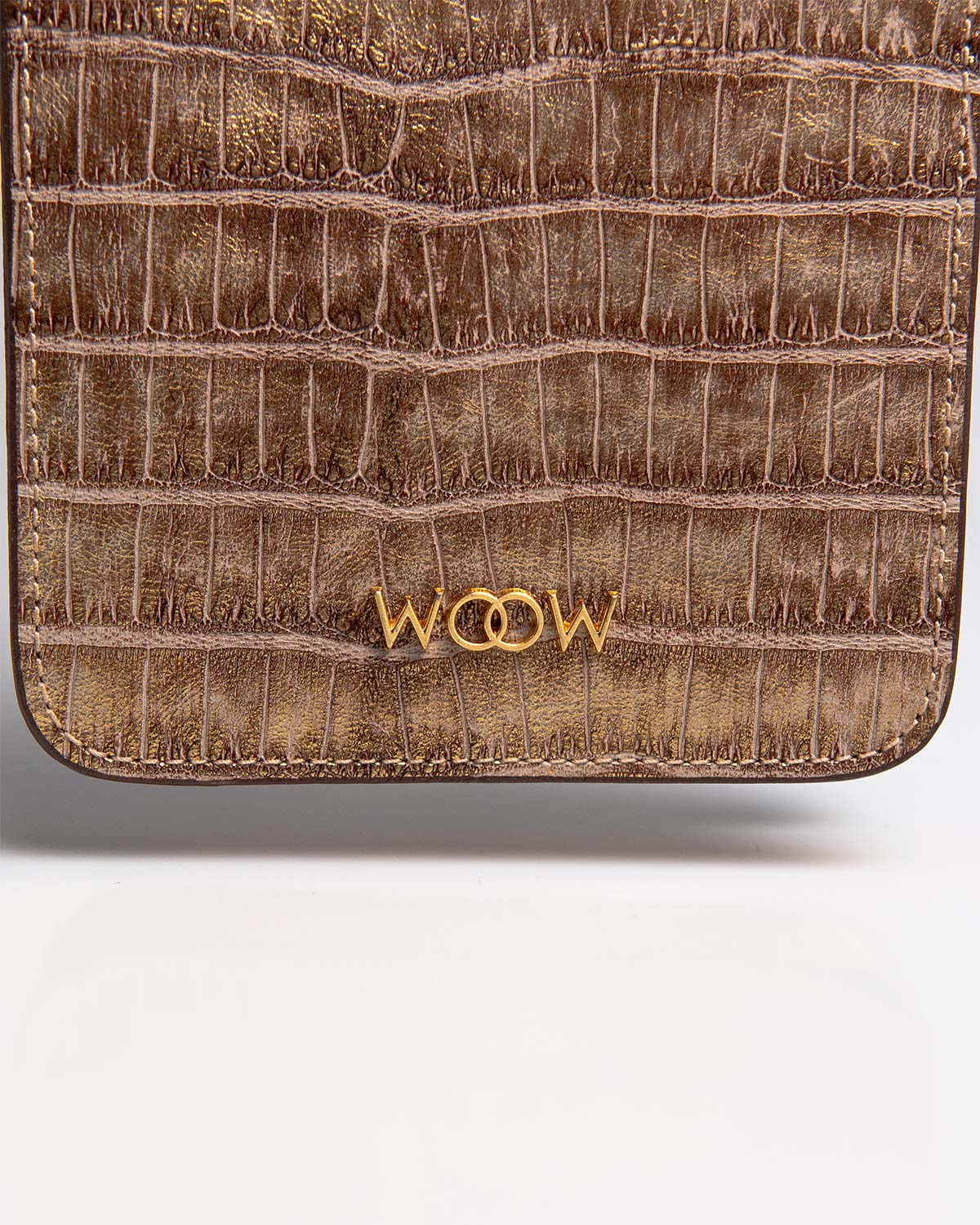 Porta Celular Luna Couro Gold WOOW