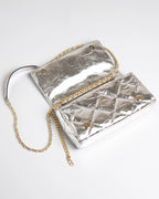 Bolsa Média Serena Couro Metalizado Silver WOOW