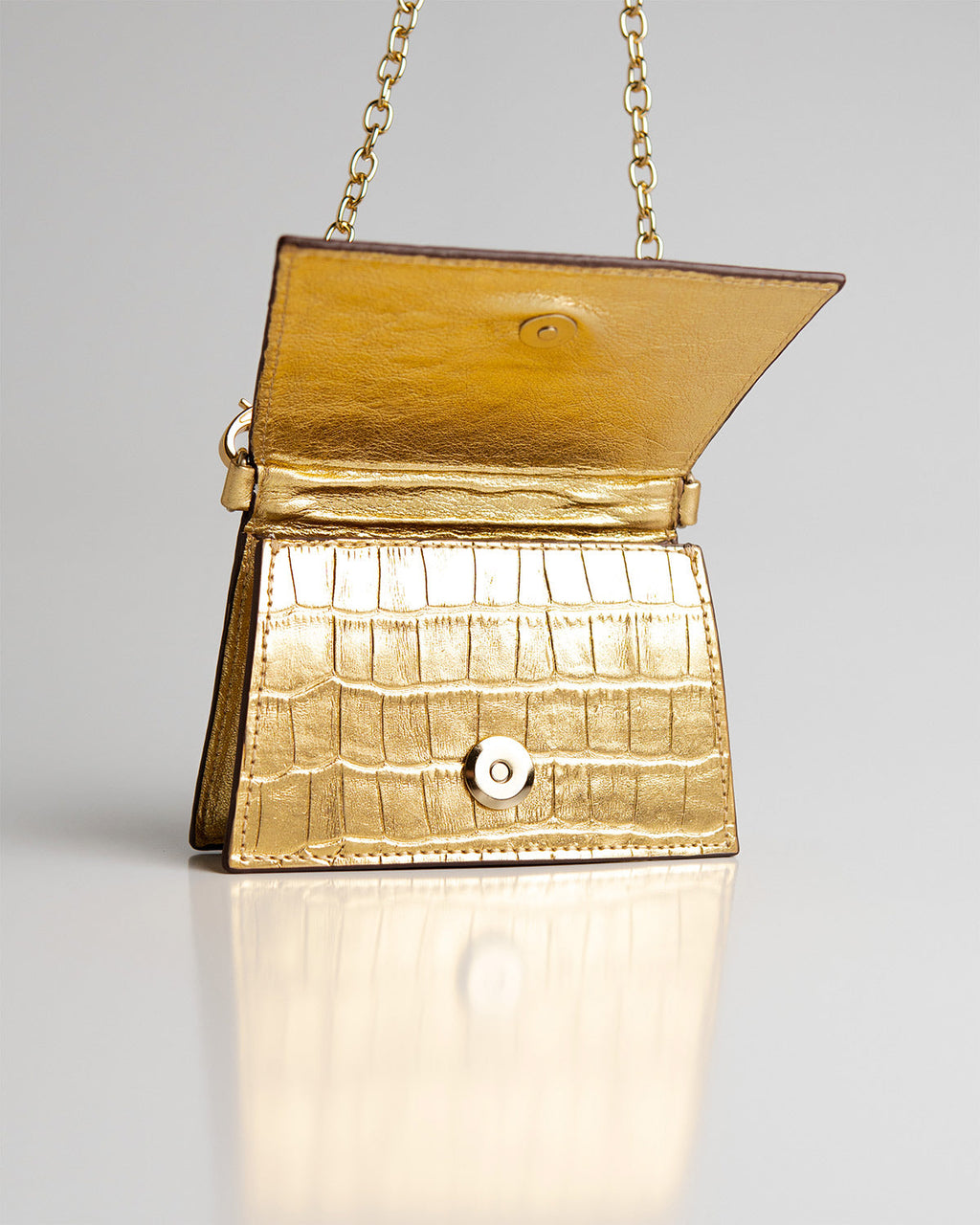 Bolsa Micro Camila com Cinto Couro Gold WOOW