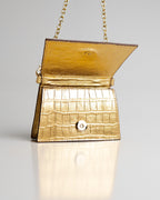 Bolsa Micro Camila com Cinto Couro Gold WOOW