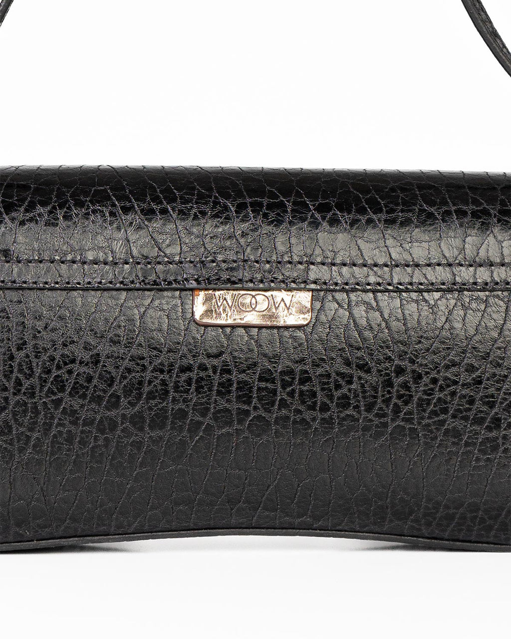 Bolsa Média Giovana Couro Preto WOOW