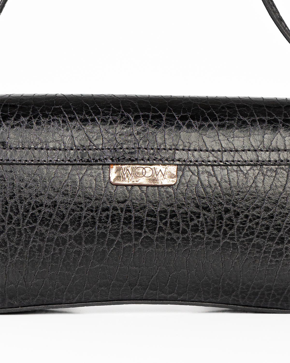 Bolsa Média Giovana Couro Preto WOOW