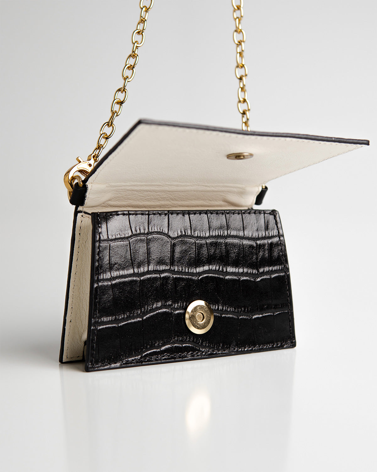 Bolsa Micro Camila com Cinto Couro Preto WOOW