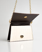 Bolsa Micro Camila com Cinto Couro Off White WOOW