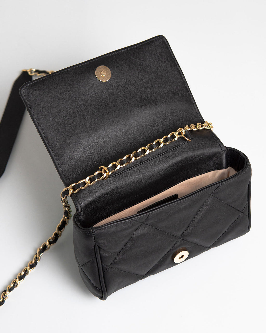 Bolsa Pequena Bella Serena Couro Preto WOOW