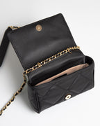 Bolsa Pequena Bella Serena Couro Preto WOOW