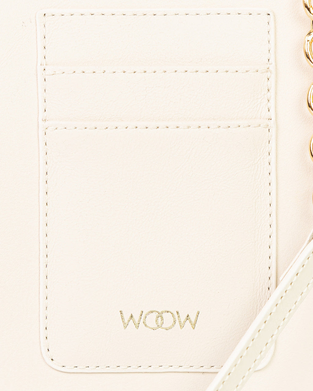 Porta Celular Jade Couro Off White WOOW