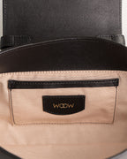 Bolsa Baguette Inez em Couro Preto WOOW