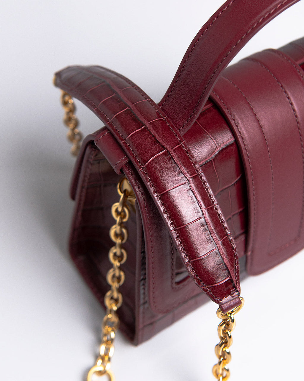 Bolsa Pequena Sophia Couro Bordô WOOW